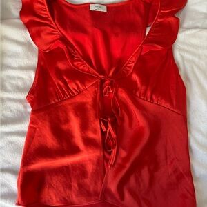 Aritzia Wilfred Silk Tie Top
